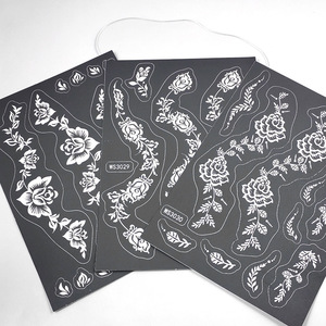 Pochoirs de tatouage au henné imprimés en sérigraphie, motifs ajourés, autocollants pour peinture temporaire sur main et corps, modèle de tatouage imperméable - Product Image 5