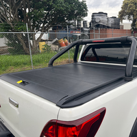 Couvre-benne à rouleaux rétractable en aluminium dur, étanche et verrouillable pour Mitsubishi L200 Mazda BT50 Ranger Navara (sans perçage)