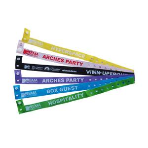 Pulseras de Identificación de Tela Desechables Personalizables, Impresas en Color Digital, Resistentes al Desgarro, Pulseras Promocionales - Product Image 1