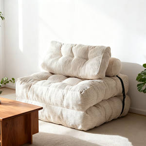 Venda quente Preguiçoso Portátil Fold Out Bean Bag Cadeira Confortável Piso Sofá Lounge Quarto Sofá-cama dobrável com encosto - Product Image 1