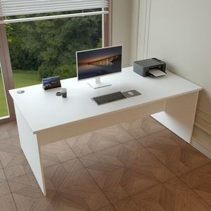Mesa de oficina moderna, diseño de estación de trabajo de madera, escritorio de personal, Partición de cubículo, escritorio de oficina, escritorio de madera - Product Image 3