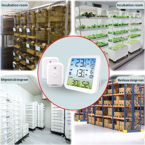 Monitor digital de temperatura y humedad al por mayor con alarma de valor máximo/mínimo de retroiluminación y sensor remoto para uso doméstico y de oficina - Product Image 4
