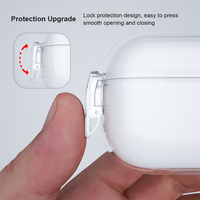 Avec la conception de la protection de verrouillage Transparent Antichoc Antidérapant Soft TPU Protective Charging Case For AirPods Pro 2