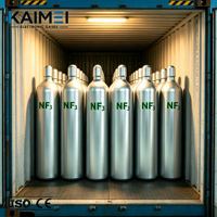 Cilindro de Gas Industrial UHP NF3 para Proceso de Grabado por Plasma CVD, 40L/50L, Alta Presión, Válvula DISS Especializada, Certificado DOT, Recargable