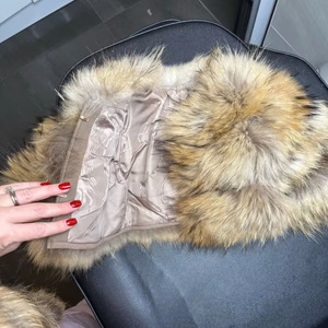 Cappotto in Vera <span class=keywords><strong>Pelliccia</strong></span> di Volpe Rosa per Neonati, Giacche in Vera <span class=keywords><strong>Pelliccia</strong></span> per Bambini di 5-9 Mesi, Vendita all'Ingrosso - Product Image 6