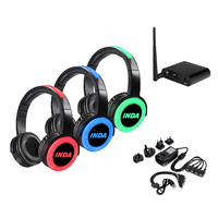 Headphone LED Nirkabel UHF Senyap dengan Logo Kustom RF770 Headset Silent Disco Nirkabel untuk Pesta DJ