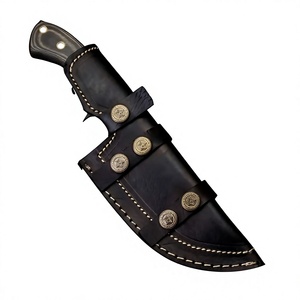 Cuchillo Desollador de Acero de Damasco de Calidad Premium con Mango Ergonómico, Cuchillos Desolladores Personalizables OEM con Funda de Cuero - Product Image 5