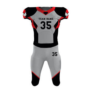 Uniforme de football américain sur mesure, nouveau design, impression par sublimation OEM, respirant, grande taille, manches courtes, col rond, séchage rapide, sport - Product Image 1