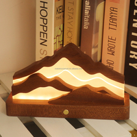Lampes de table à piles, lampes décoratives rechargeables à commande tactile, lampe en bois LED, lumière acrylique personnalisée, veilleuse LED pour enfants pour la chambre à coucher