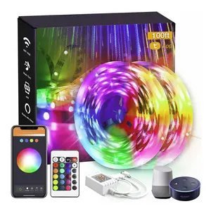 12V 30ft 9m RGB 5050 toptan yaratıcı tasarım noel mobilya odası dekorasyon akıllı LED şerit işık