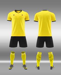 High-Quality Full-Set Soccer <strong>Referee</strong> <strong>Outfits</strong> Minimalist Design with Classic Stand Collar for Official Use - Product Image 1