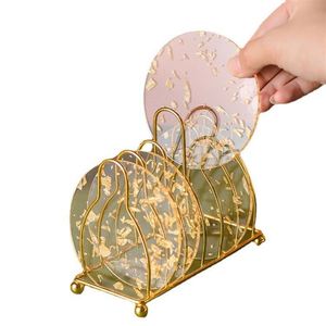 Stock Cup <b>Mat</b> Creative Tea Solid Flower Crystal Epoxy Set Resin Coaster - Product Image 6