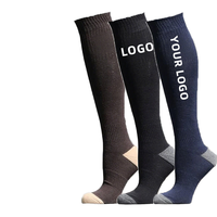 Chaussettes de compression tricotées pour le sport, la course à pied, le fitness, l'équitation - Chaussettes longues élastiques professionnelles pour mollets