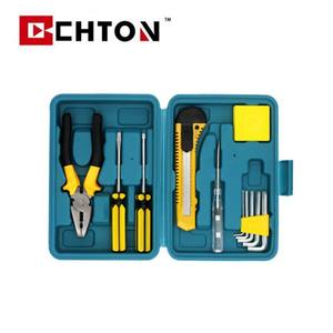 Juego de herramientas manuales compacto de 12 piezas con destornillador, alicates, llaves hexagonales y cuchilla en estuche para reparaciones en el hogar. - Product Image 3