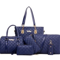 Offre Spéciale nouveaux produits 6pcs dans 1 ensemble PU sacs à main EN CUIR pour femme ensembles fourre-tout chine en gros achats en ligne