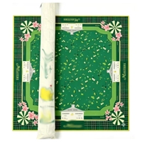 Tapis de Mahjong Américain Thème Golf de Luxe en Néoprène avec Sac de Transport, Antidérapant, Durable, Design Vert – Idéal pour Cadeaux et Joueurs
