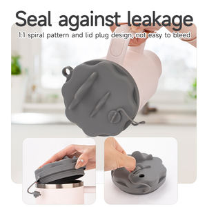 Gelas silikon dapat dipakai ulang tutup cangkir <span class=keywords><strong>Tumbler</strong></span> dengan pegangan tutup pengganti tempat ponsel untuk StanLey 40oz - Product Image 4