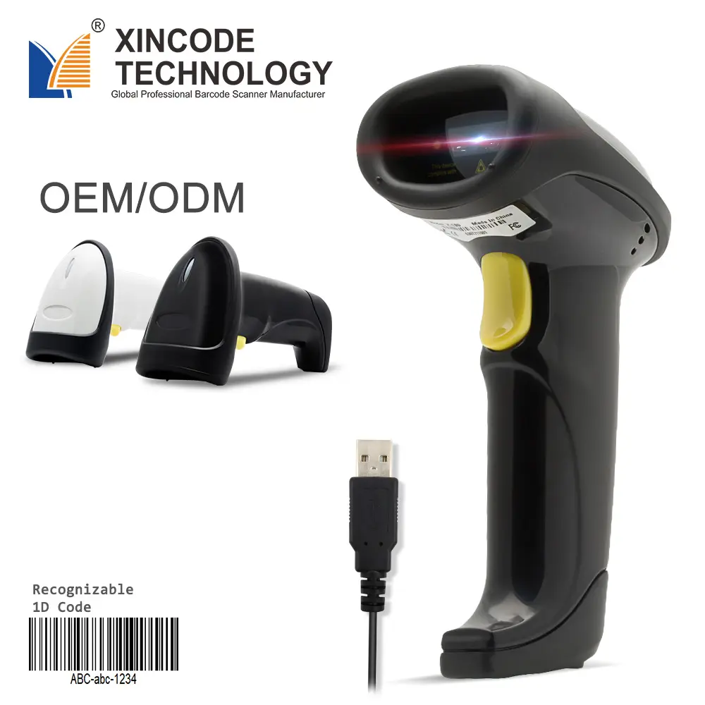 Xincode Handheld Book Scanners Reader 1D Laser Barcode Scanner for store