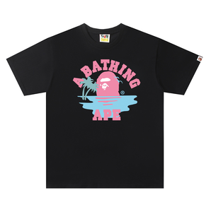 2025 1:1 High Version <b>Letter</b> Printing <b>Bathing</b> Ape Shirt Fashion Designer T-Shirt Men Trendy Printed Bapees T Shirt - Product Image 3