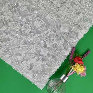 Pizzo 100% con paillettes in poliestere per rete da sposa in pizzo 100% tessuto con paillettes in poliestere tessuto ricamato in pizzo - Product Image 3