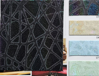Tissu en cuir PU craquelé, cuir synthétique à grain craquelé avec feuille métallique, résistant à l'abrasion pour sacs, chaussures, artisanat, accessoires