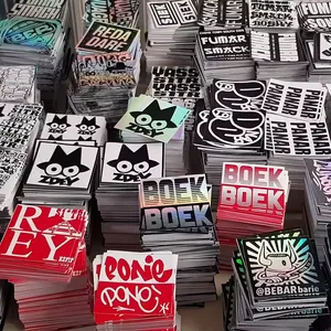 OEM \/ODM personalizado A4 Folha de vinil destruível casca de ovo adesivos etiqueta papel graffiti pintura usar casca de ovo adesivos