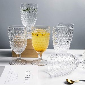 315ml 10,5 oz estilo Vintage estilo europeo Medieval Retro patrón en relieve tallo corto Mini volumen tazas <span class=keywords><strong>de</strong></span> vidrio antiguas - Product Image 5