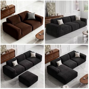 Sofá Compacto Ahorrador de Espacio, Mueble de Sala de Estar con Tela Suave, Ofrece Espacio Adicional para Sentarse - Product Image 2