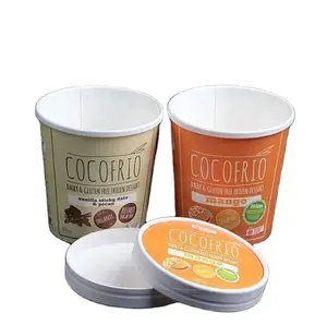 Biodegradabile Eco Friendly Usa E Getta 16 oz 500ml crema di Ghiaccio Uso e Materiale di Carta di carta Ice cream vasca