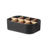 Organisateur de cosmétiques de bureau en plastique détachable avec compartiments ouverts pour cuisine et salon