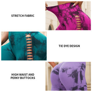 Leggings da donna con Lifting Spandex Tie Dye Vintage anti-umidità - Product Image 3