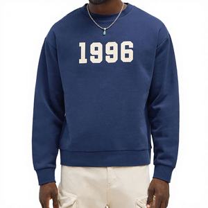 เสื้อสเวตเชิ้ตคอกลมยูนิเซ็กซ์ผ้าฝ้าย 100% ทรงโอเวอร์ไซส์ ระบายอากาศได้ดี ป้องกันการเป็นขุย พิมพ์ลายปักโลโก้ตามสั่ง คุณภาพสูง - Product Image 1