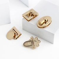 Accessoires en métal doré Sac à main en alliage de zinc Twist Turn Buck Lock Hardware Boucle de verrouillage Turn Lock For Handbag