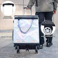 Sac à roulettes pliable personnalisé, sac à roulettes portable pour déménager, faire les courses, ranger des pots de plantes