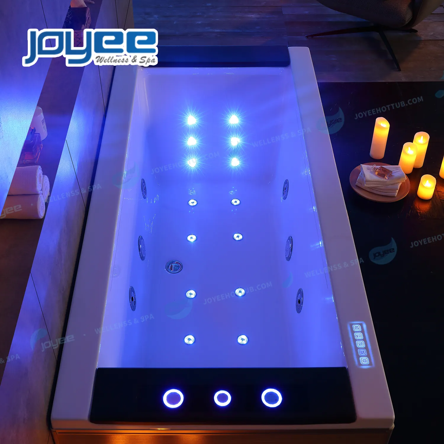 Joyee Luxe Moderne Dubbele Persoon 2 Mensen Whirlpool Bad/Douche Combo Massage Bad/Whirlpool