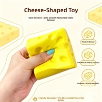 Jouet anti-stress ultra-doux en PU en forme de fromage, célèbre sur internet, à rebond lent, design compressible Zoey Squishy 14+ Work
