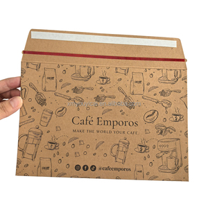Custom Printed Cardboard Kraft <strong>Envelope</strong> Mailer Hard <strong>Envelope</strong> With Adhesive Tape Closure - Product Image 2