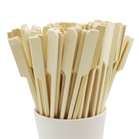 Brochettes jetables en bambou Teppo en vrac, à pointe acérée, forme pistolet, long manche, écologiques, haute qualité pour restaurant et barbecue