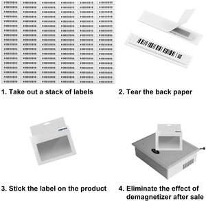 Fournisseur d'usine, étiquettes AM de haute qualité, imperméables, 58 kHz, 45x10,8 mm, souples, pour vêtements, antivol, systèmes EAS sécurisés - Product Image 4