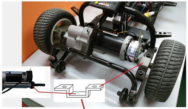 Motore Transaxle 24V 350W Con Differenziale - Asse Per Scooter, Carrozzina, Triciclo Elettrico