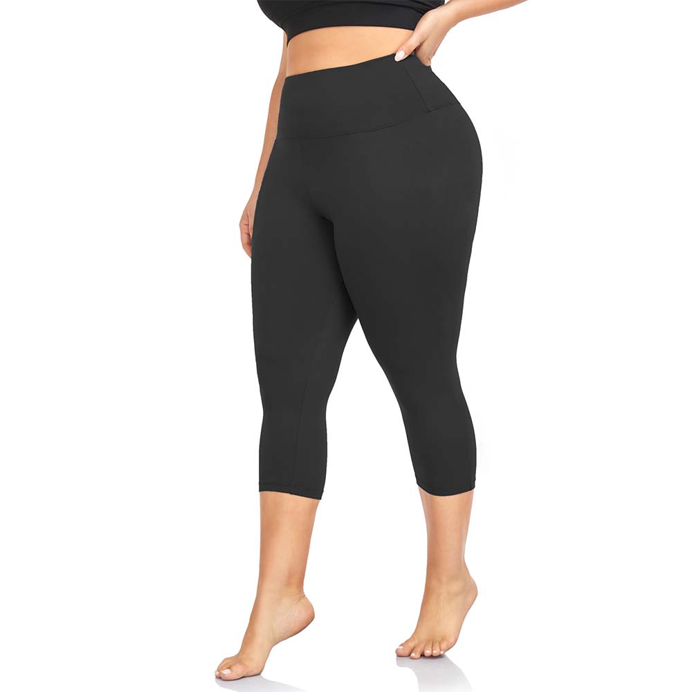 POVTY Custom Printing Women's Comfy Stretchy Buttery Soft Plus Size High Yoga Waist Capris Leggings for Workout,Running