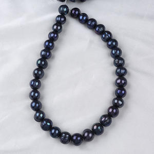 Perlas de Agua Dulce Naturales al por Mayor, 10-13 mm, Verde Pavo Real, Casi Redondas, Hechas a Mano, Accesorios de Joyería DIY, Forma Barroca - Product Image 4