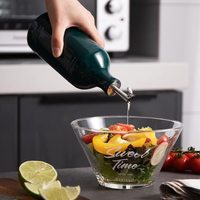 Ensemble de bouteilles d'huile d'olive et de vinaigre en céramique personnalisées bouteille distributrice d'huile de cuisson colorée moderne pour la cuisine