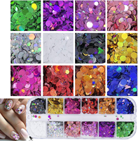 Holographische Laser-Nagelglitzer-Pailletten, Schmetterling-Stern-Runde Gemischte Flocken Benutzerdefiniertes Muster Farbe für Nagelkunst Harz-Handwerk