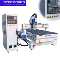 Nouvelle fraiseuse CNC automatique 1325 ATC avec PLC et pompe, moteur servo 9KW pour la fabrication de meubles en bois
