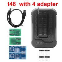 Programmateur USB universel haute vitesse XGECU T48 mis à jour TL866II Plus, haute performance 100%+, 4 adaptateurs