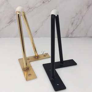 Pieds de meubles Luye Hardware en fer noir mat titane 10-40cm pour table basse, bureau d'étudiant - Product Image 1
