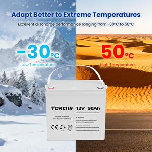 Batería de Gel Recargable de 12V 50Ah, Batería de Gel de Alta Temperatura y Larga Duración, Batería UPS VRLA, Batería de Gel para Sistema Solar - Product Image 3