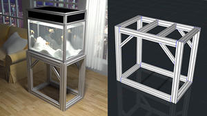 Support d'armoire en aluminium pour aquarium - Product Image 3