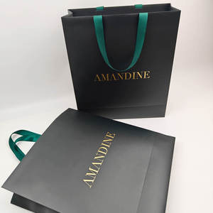 Sacs en carton recyclé imprimés avec logo personnalisé, poignée longue, pour emballage de luxe, cadeaux, shopping, chaussures, sous-vêtements, vêtements - Product Image 3